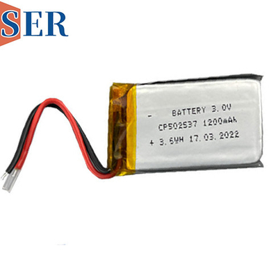 CP502537 আল্ট্রা থিন ব্যাটারি 3.0V 1200mAh প্রাইমারি লিপো থিন সেল লিথিয়াম