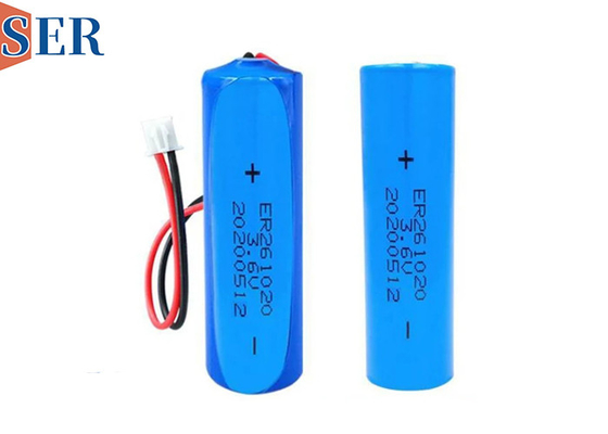 ER261020 উচ্চ ক্ষমতা Li SOCL2 ব্যাটারি 3.6V CC বড় আকারের ER ব্যাটারি
