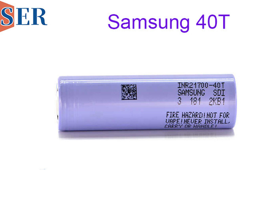 হাই ড্রেন টাইপ INR21700 40T স্যামসাং লি আইওন ব্যাটারি 3.6 ভোল্ট সিলিন্ডারিকাল রিচার্জেবল ব্যাটারি পাওয়ার টুলসের জন্য