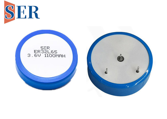 ER32L65 3.6V 1/10D বোতাম সেল ব্যাটারি বাকল টাইপ 1000mAh