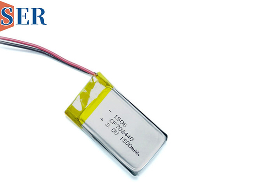 CP702440 3V 1500mah Li-MNO2 আল্ট্রা থিন ব্যাটারি সফট প্যাক লিথিয়াম ম্যাঙ্গানিজ ব্যাটারি উইথ ওয়্যার কানেক্টর