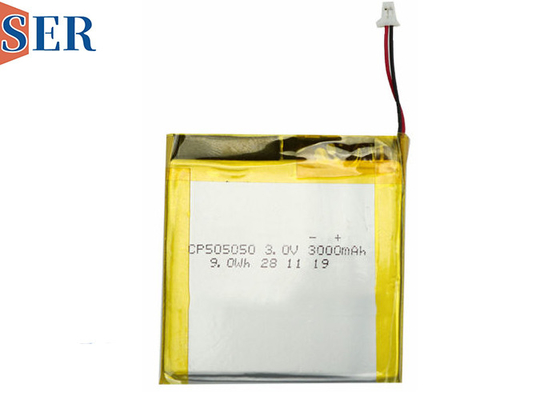 IoT এর জন্য CP505050 অতি পাতলা ব্যাটারি 3.0V নমনীয় LiMNO2 সফট প্যাকেজ ব্যাটারি