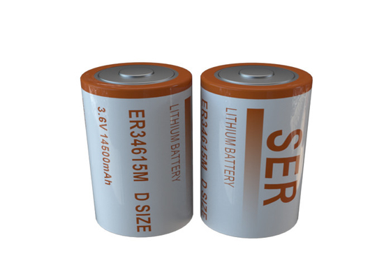 ER34615M 3.6V D আকারের LiSOCL2 ব্যাটারি স্পাইরাল হাই ড্রেন লিথিয়াম থায়োনিল ক্লোরাইড ব্যাটারি