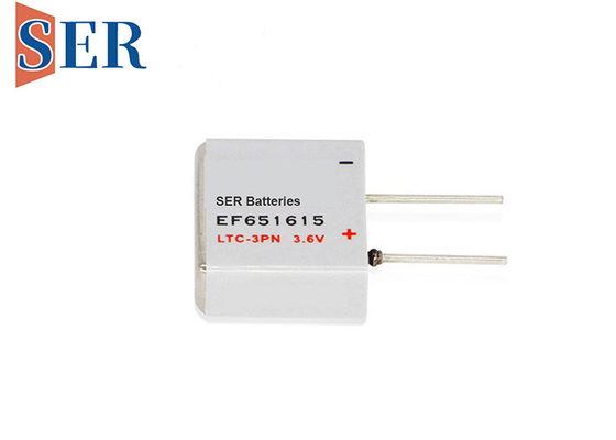 4 U সোল্ডার পিনের সাথে 400mAh EF651615 প্রিজম্যাটিক Li SOCL2 ব্যাটারি