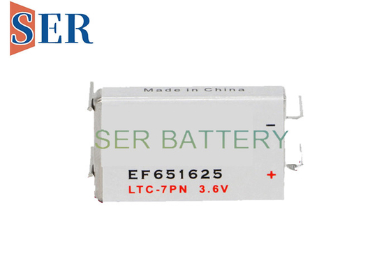 পিন টার্মিনাল সহ EF651625 3.6Volt LISOCL2 প্রিজম্যাটিক ব্যাটারি LTC-3PN