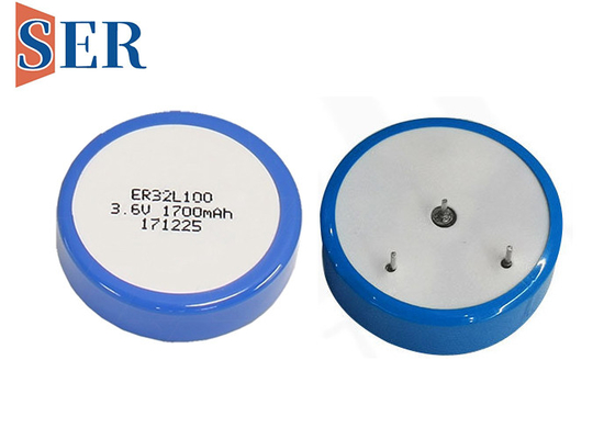 ER32L100 বোতাম সেল উচ্চ তাপমাত্রার ওয়েফার টাইপ ER32100T 1/6 D প্রাথমিক লিথিয়াম থায়নাইল ক্লোরাইড ব্যাটারি