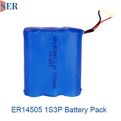 ER14505 Li SOCL2 ব্যাটারি 1S3P 3.6V 7.2V 10.8V ER 2/3A সাইজ 2/3A লিথিয়াম মেটাল ব্যাটারি